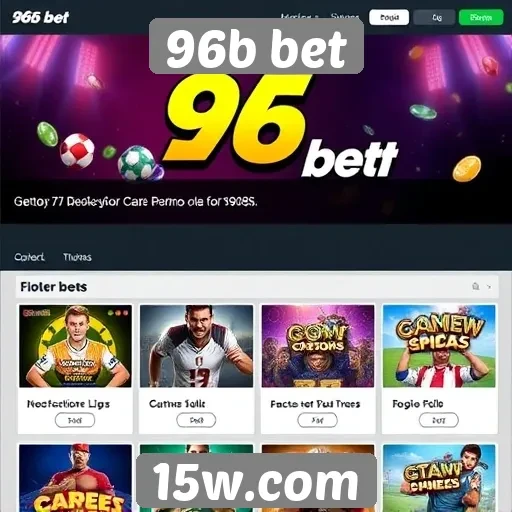 Principais jogos disponíveis em 96b bet